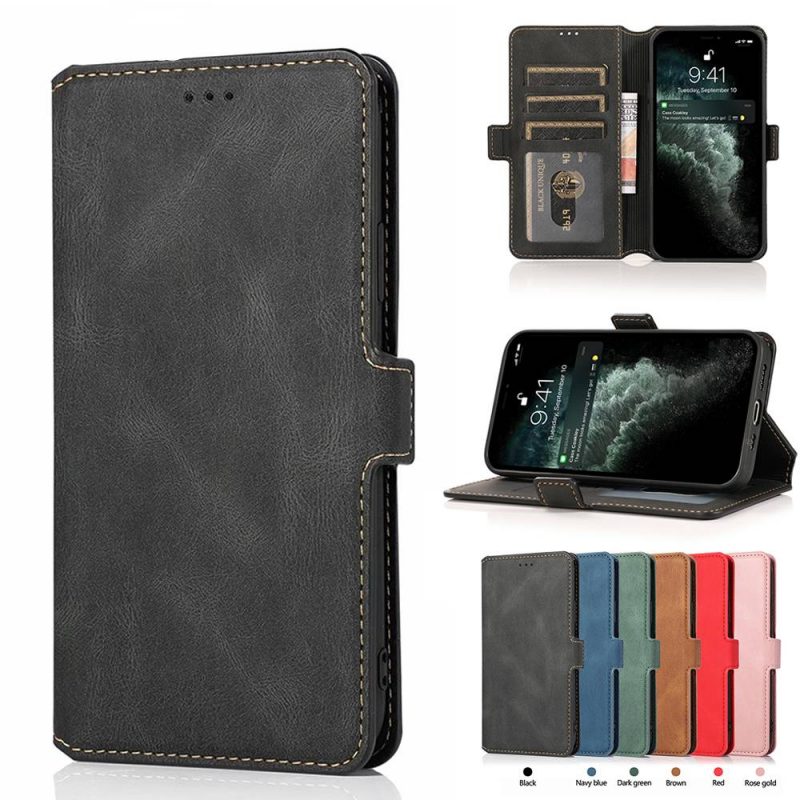 Flip Wallet Leather Case For iPhone 13