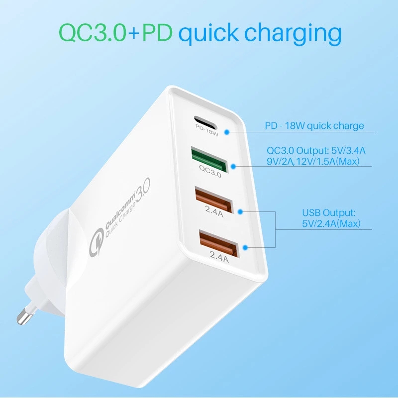 48W-Quick-Charger-Type-C-USB-PD-Charger-for-Samsung-IPhone-XS-Max-Huawei-IPad-Pro