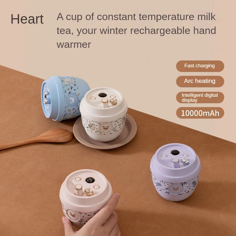 Power Bank Hand Warmer charging treasure two-in-one portable mini milk tea cup creative heating battery portable charger piggy